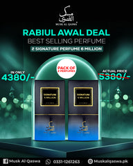 RABI-UL-AWAL DEAL BEST SELLER PERFUME SIGNATURE 6 MILLION (PACK OF 2 PERFUMES)